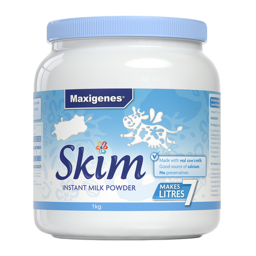 美可卓maxigenes澳洲进口成人奶粉蓝胖子脱脂牛奶粉1kg冲饮早餐