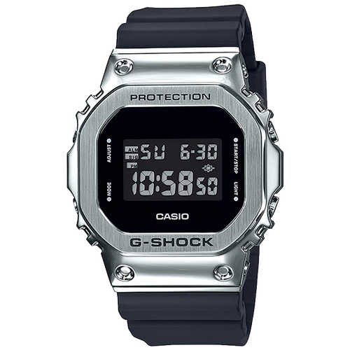 卡西欧casio手表gshock金属复古小方块防水运动男表小银块gm56001