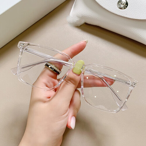 erilles方形黑镜框 防蓝光近视眼镜复古tr90眼镜框架素颜可配近视男女