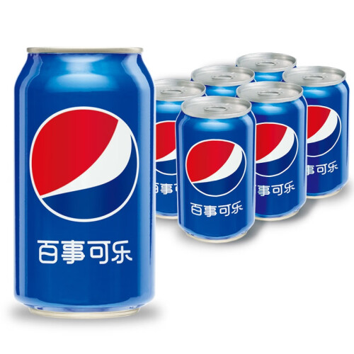 百事可乐 pepsi 碳酸饮料 330ml*6听 整箱 (新老包装随机发货) 百事