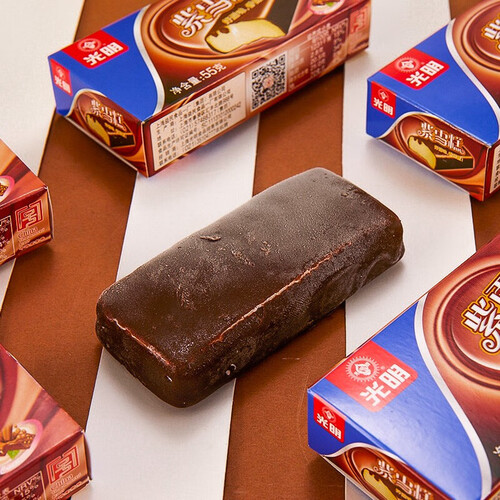 光明紫雪糕55g6支经典回味香草巧克力脆皮冷饮冰淇淋家庭装