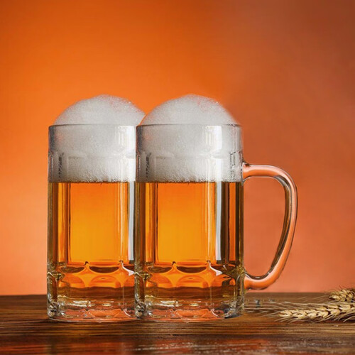 青苹果啤酒杯 青苹果啤酒杯大容量玻璃杯商用ktv扎啤杯 支持苏超 叫