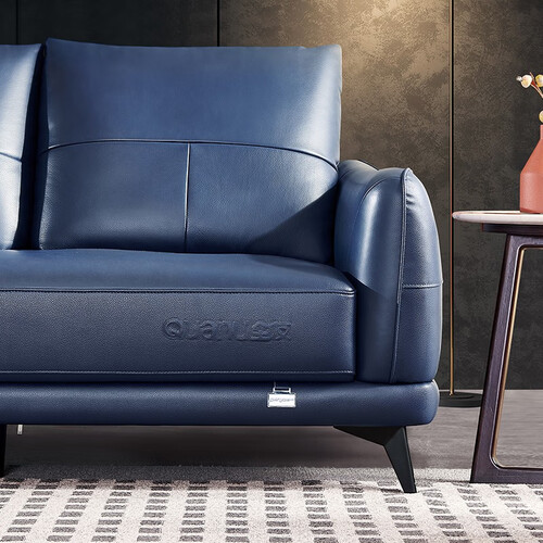 全友家居意式极简真皮沙发进口头层牛皮沙发大小户型客厅家具102558皮