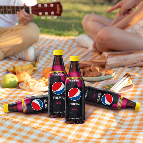 百事可乐无糖pepsi碳酸饮料树莓汽水500ml12新老包装随机发货