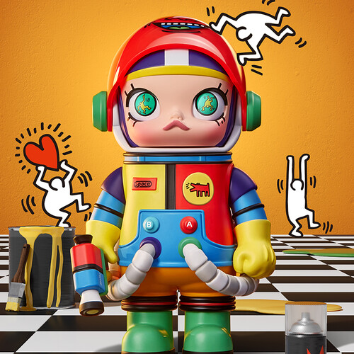 pop mart泡泡玛特 mega珍藏系列100%space molly盲盒玩具生日礼物 单