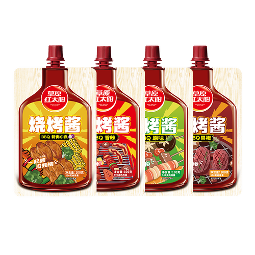 12345678910草原红太阳草原红太阳烧烤酱家用烧烤酱撒料秘制刷料香辣
