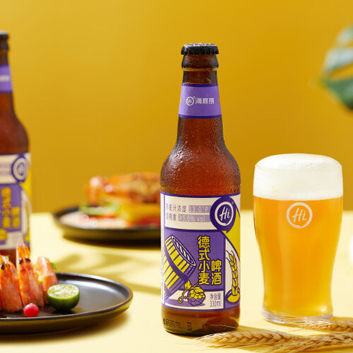 海底捞 德式小麦 精酿啤酒 330ml*24瓶 整箱装 国产
