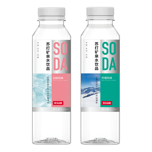 农夫山泉苏打水白桃风味410ml15瓶整箱向夏橘风味