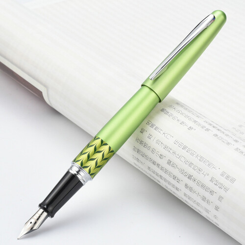 百乐pilot88g钢笔商务签字笔金属笔杆墨水笔练字学生钢笔fpmr3浅绿