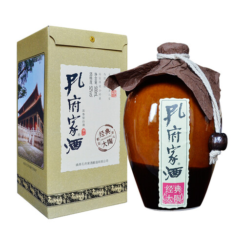 孔府家酒52度浓香型山东白酒经典大陶500ml6瓶整箱装送礼