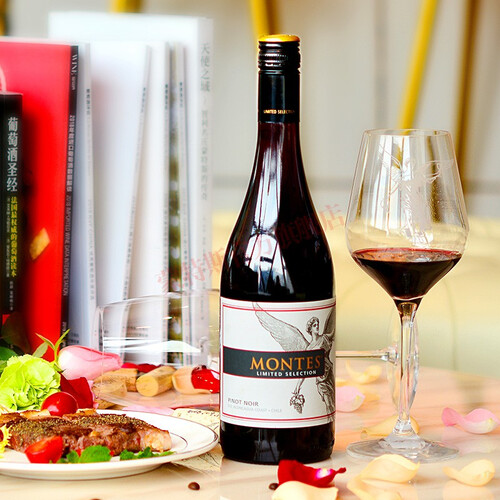 montes蒙特斯官旗智利原瓶进口红酒蒙特斯montes限量精选黑皮诺红葡萄