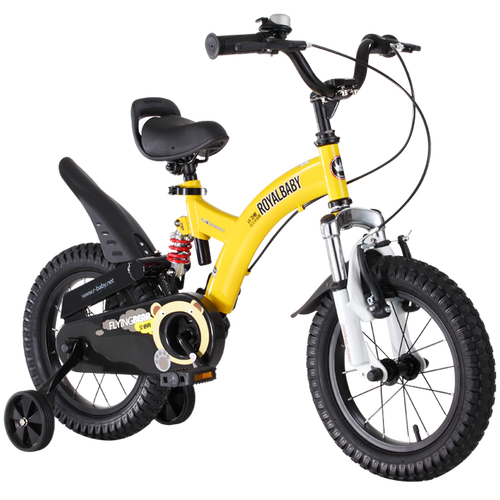 20点开始:royalbaby 优贝 儿童避震型脚踏车 小飞熊14寸 黄色多少钱