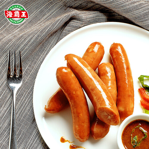 海霸王烤肠香肠热狗肠黑珍猪火腿肠原味268g*3 黑椒268g*3 共6包 149