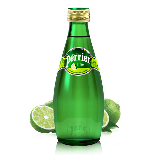 perrier 巴黎水 充气天然矿泉水 青柠味 330ml*24瓶多少钱-聚超值