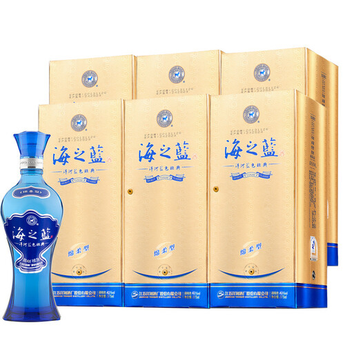 洋河白酒 yanghe 洋河 蓝色经典 海之蓝 整箱装 超市名酒白酒 42度 37
