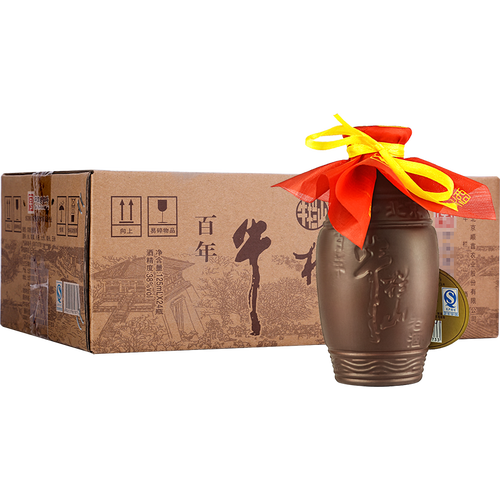 牛栏山馏香壶老酒浓香型白酒38度125ml24瓶小瓶酒整箱装