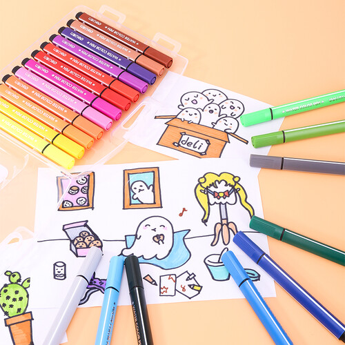 画画易握住学生马克笔 彩色绘画涂色上色颜色美术玩具文具 收纳盒