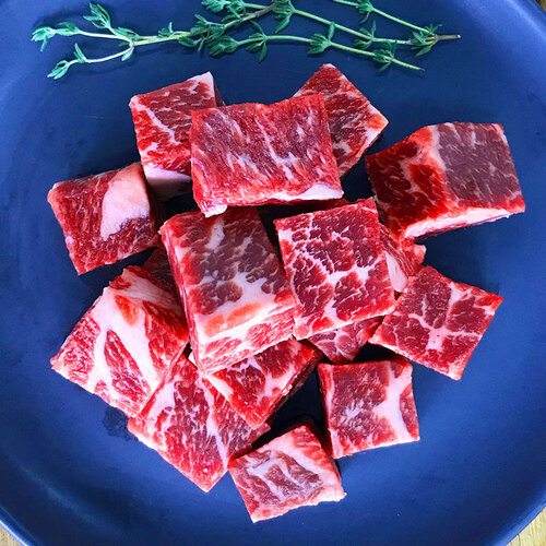 澳纽宝牛肉 aoniubao 澳纽宝 谷饲原切 澳洲和牛m4-9雪花牛仔粒 250g