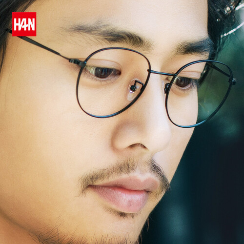 汉(han)防蓝光防辐射眼镜框男近视镜全框眼镜架大框黑框眼睛框镜架男