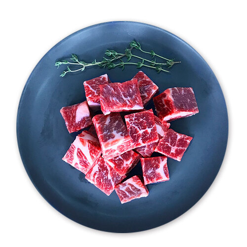 澳纽宝澳洲原切m4和牛雪花牛仔粒250g谷饲牛肉火锅食材生鲜冷冻