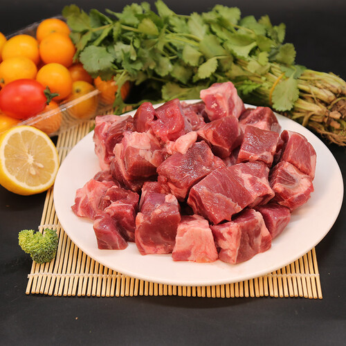 恒都 澳洲原切羊后腿肉切块 500g/袋 冷冻 进口羊肉 煎烤炖煮 49.