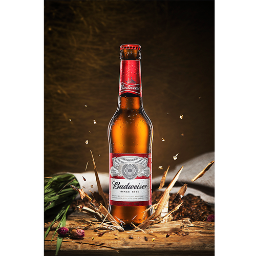 百威budweiser百威瓶装啤酒美式拉格经典醇正330ml24瓶