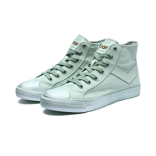 pony波尼经典款女高帮帆布鞋女韩版硫化鞋93w1sh03 浅绿色(女) 35 299