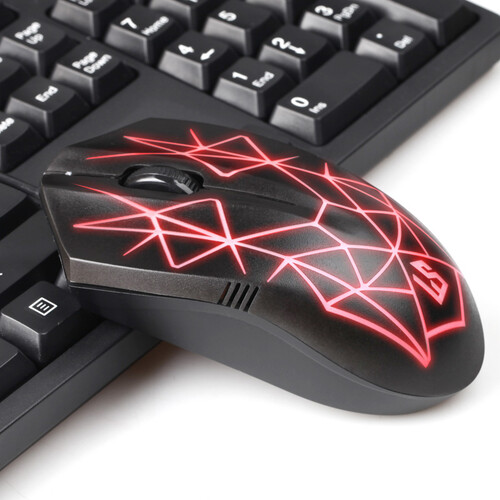 灵蛇(lingshe)有线鼠标 发光鼠标 人体工学鼠标 m82黑色 9.