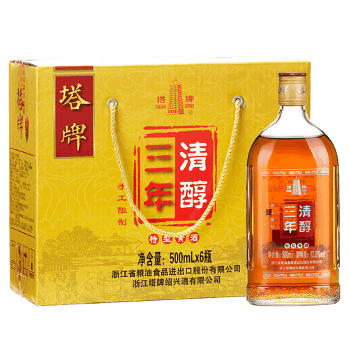 塔牌黄酒 塔牌 三年清醇 特型黄酒 500ml*6瓶多少钱-聚超值