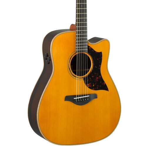 雅马哈yamaha全单吉他a3r电箱款民谣吉他木吉他缺角a3rvn41英寸复古色