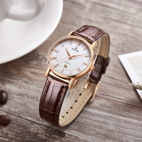 依波ebohr手表女大师系列简约皮带节日礼物石英女士腕表36000241送