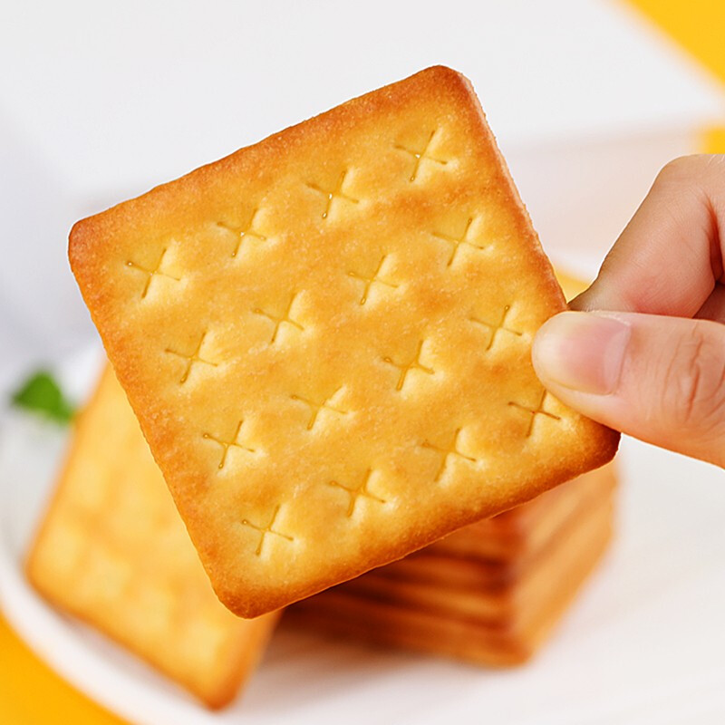 芝士咸味蛋黄饼干整箱早餐散装网红休闲零食 350g/箱