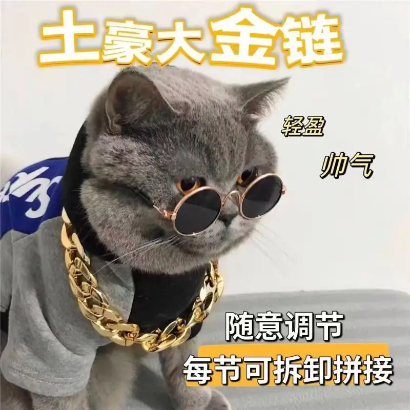 CRHMMFLF宠物太阳眼镜猫咪拍照用品狗狗装酷个性中小型犬猫咪搞怪眼镜 爱宠：宠物眼镜【黑色】