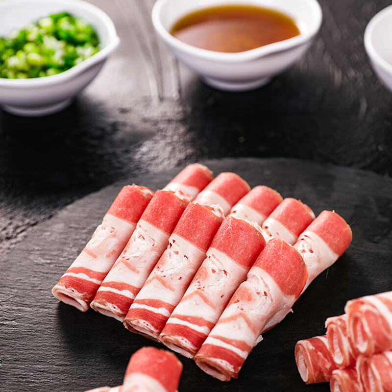东来顺国产草原羔羊原切羊肉片300g袋冷冻火锅食材羊肉卷内蒙古草饲