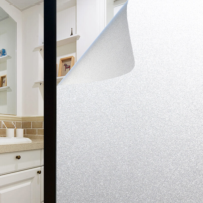 富居磨砂玻璃贴 透光不透明浴室防水免胶玻璃贴纸 办公室自粘玻璃贴膜