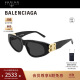 巴黎世家（BALENCIAGA）太阳眼镜复古奢华极窄猫眼框型时尚防晒遮阳墨镜 BB0095S-001