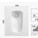 九牧王家用陶瓷蹲便器冲水箱套装蹲坑式便盆卫生间便池厕所防臭大便蹲厕 单独蹲便器A 带弯前排水