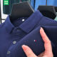 TOMMY JEANSTommy汤米长袖T恤男纯棉免烫翻领中青年POLO衫上衣潮 宝蓝 190/4XL【建议190-210斤】