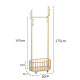 盛源沣轻奢铁艺衣架落地卧室家用置物架简易收纳衣帽架北欧挂衣架 金色 60