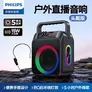 飞利浦（PHILIPS）无线蓝牙音箱广场舞音响户外大音量便携教学小蜜蜂低音炮手提家用K歌无线头戴麦直播扩音器SD110