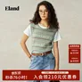 ELAND衣恋马夹女圆领无袖舒适针织花朵上衣夏季新款 绿色40Green M 165
