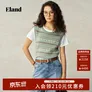 ELAND衣恋马夹女圆领无袖舒适针织花朵上衣夏季新款 绿色40Green M 165