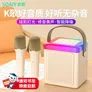 索爱（soaiy） SK21音响一体麦克风双喇叭无线蓝牙儿童卡拉OK户外全民唱k歌宝家庭ktv音箱奶油白双话筒