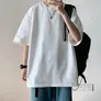 顶峰保罗（Dingfengbaoluo）纯棉短袖男夏季日系纯色宽松透气舒适百搭休闲T恤DF230白3XL