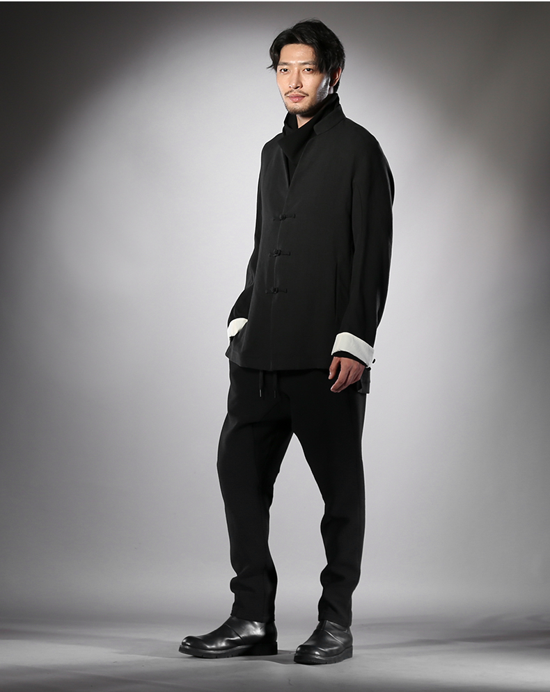 归心原创设计师男装 春秋季男士唐装中国风亚麻纯色休闲外套男中式