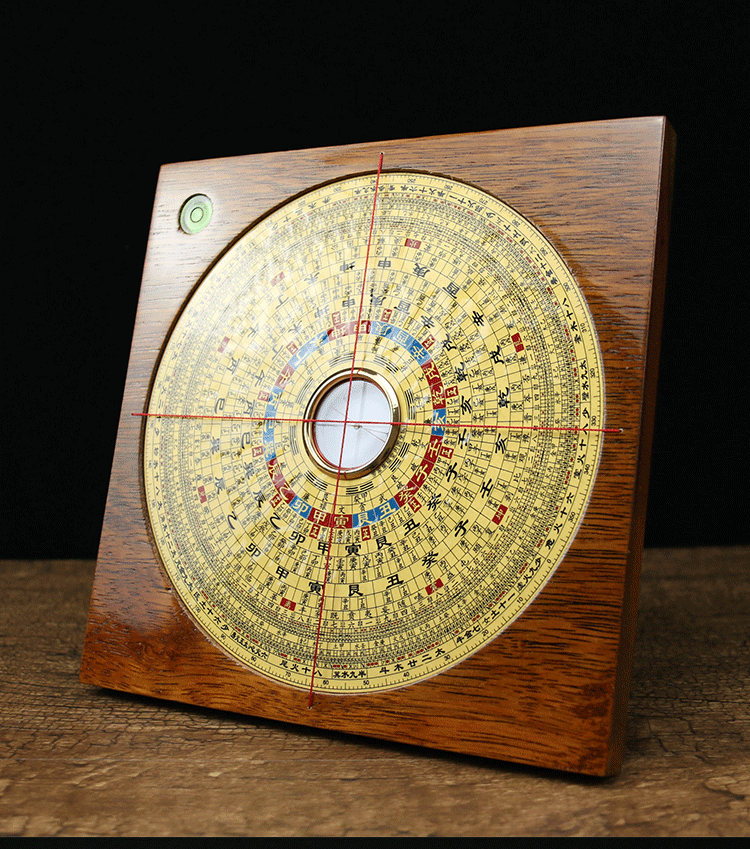 红木罗盘风水盘高精度专业随身携带纯铜8寸八寸九寸一尺三元三合综合