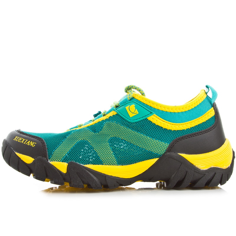 雪象徒步鞋15年春夏女士徒步鞋旅游运动休闲鞋网布透气速干正品 蓝色