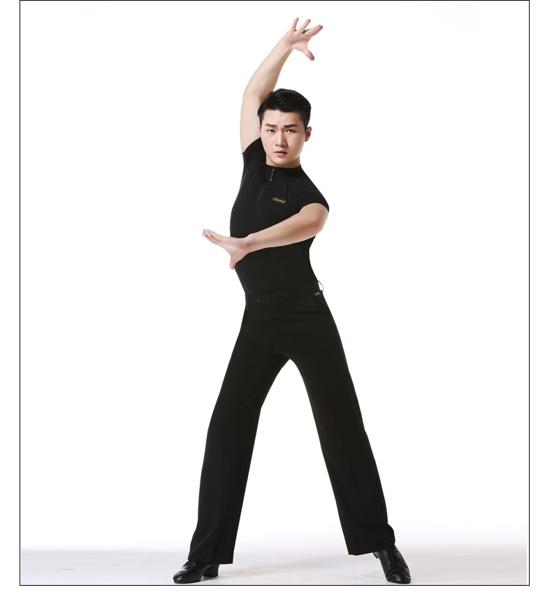 舞蹈练功服交谊舞上衣男装成人跳舞服装男摩登舞服拉丁舞服舞衣男士