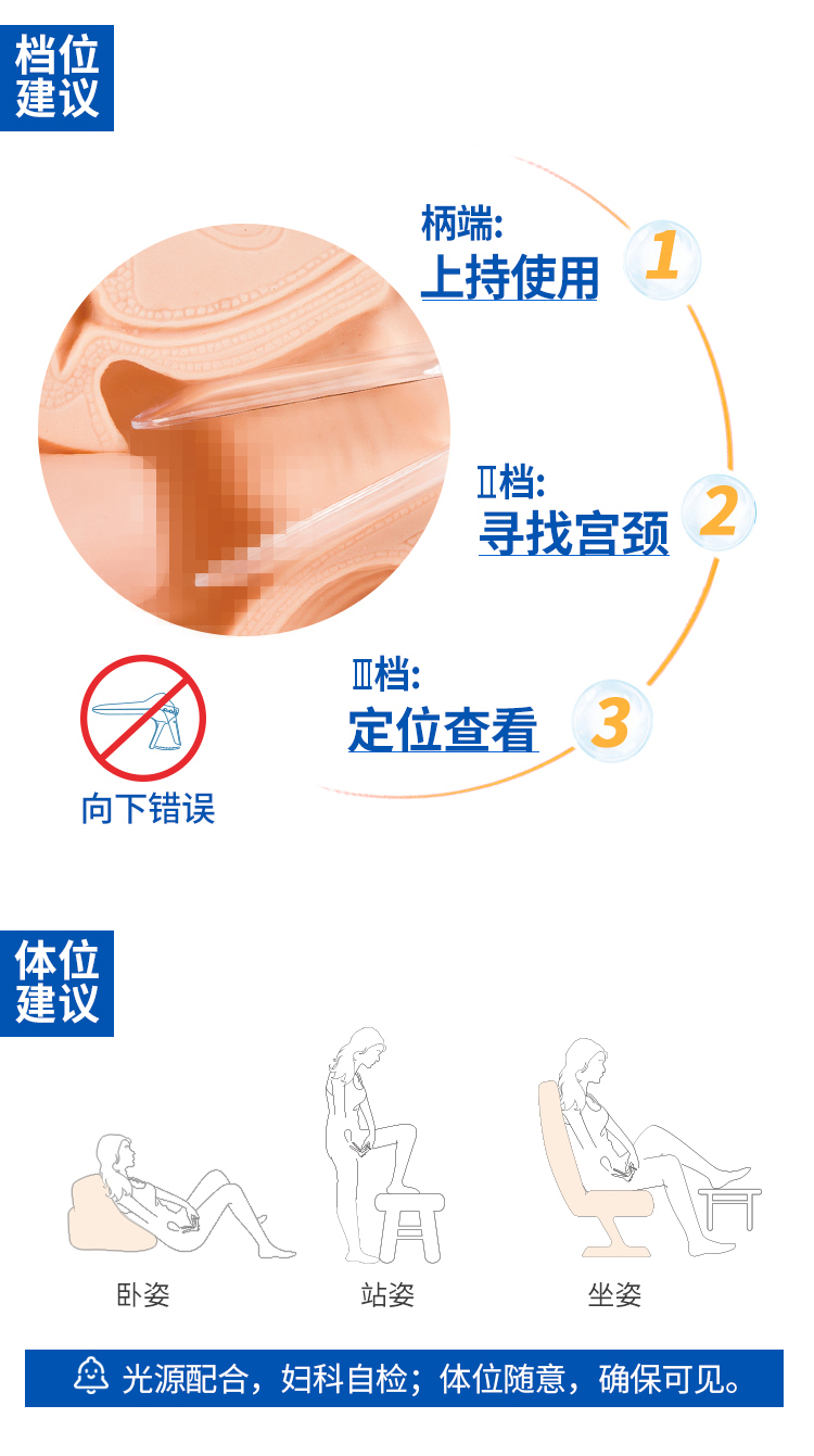 扩阴窥阴自检 男用女用扩肛器具 内窥镜男性女性另类情趣玩具 检查
