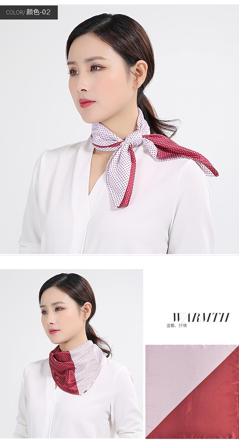 雅西欧丝巾女职业装小方巾春夏印花女士领巾银行酒店空姐小围巾女n04